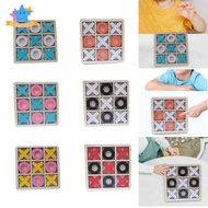 [Edstars] Wood Tic TAC Toe Game Set Parent Child Interaction Game Family Games Xoxo Chess Board Brain Teaser for Travel Families