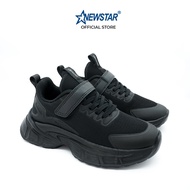NewStar Black School Shoes W726B [Velcro Strap] Kasut Hitam