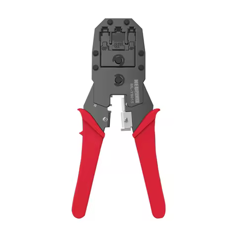Carbon Steel Network Cable Crimper Tool Set - RJ45 RJ12 RJ11 Multi-functional Wire Crimping, Strippi