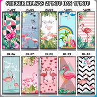 Sticker Refrigerator 2 Door sticker Refrigerator 1 Door sticker Refrigerator motif Flamingo motif Fridge Stickers aistestic motif