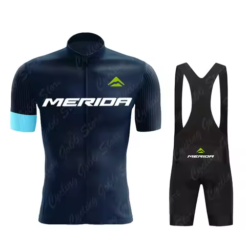 Merida 2026 Men Short Sleeve Jersey Sets Mountain Bike Sport Ropa Ciclismo Hombre Summer Cycling Clo