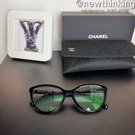 CHANEL Eye 型號：3393 尺寸：54-16-140 簡約平光眼鏡 黑色光學鏡片鏡框 眼鏡