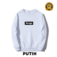 Jaket Crewneck Sweater Savage Jaket Pria Wanita Trendy Terbaru Terlaris