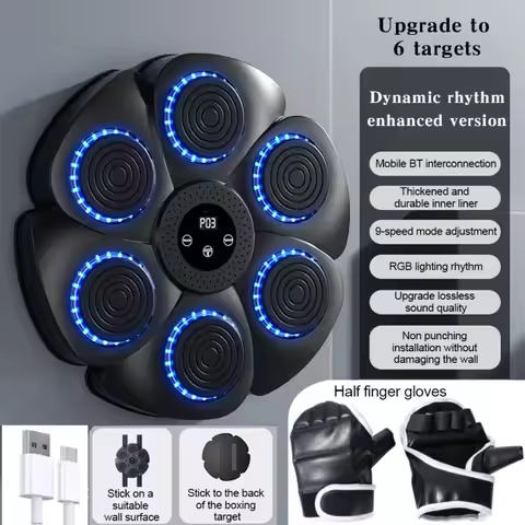 New Smart Music Boxing Machine Adult/Children Sports Fitness Boxing Trainer Home Exercise Response T