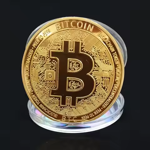 BITCoin Art Collection Gold Plated Physical Bitcoins Bitcoin BTC with Case Gift Physical Metal Antiq