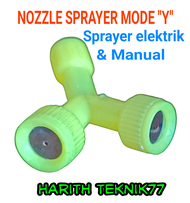 Nozzle Nozzel sparayer Elektrik cabang 2 model Y drat 14mm