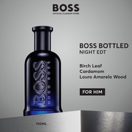 น้ำหอมผู้ชาย BOSS Bottled Night Eau De Toilette For Men - Birch Leaf Cardamom Louro Amarelo Wood - W