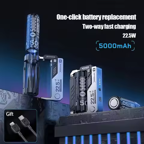 Power Bank 5000mAh Portable Removable Replaceable Battery Pack 20000mAh 22.5W Fast Charging Battery 