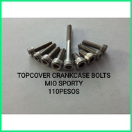 ❂ STAINLESS TOPCOVER CRANKCASE BOLTS FOR MIO SPORTY