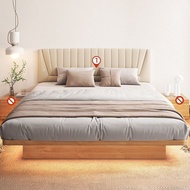 Homie เตียงนอน Wooden bed Bedroom Furniture เตียงติดพื้น 5ฟุต 6ฟุต 1.5m 1.8m HM3024