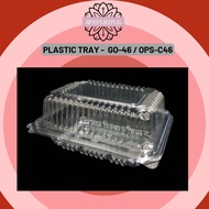 GO-46 (OPS-C46) - Bakery Disposable Plastic Clear / Bekas Kuih Plastik / Plastic Tray With Lock