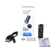 Trustfire MINI 2 強光手電筒 220 LUMENS 內置充電電池 Micro USB 充電 迷你鎖匙扣 手電筒