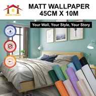 45 x 1000 cm Pelekat Hiasan Dinding Kasar Warna Matt Colour Wall paper Wall Sticker 哑光纯色墙纸 Simple Wa