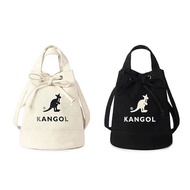 韓國預訂 2色選 kangol logo 拼色手拎斜咩 2用袋  水桶包