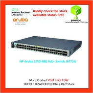 HP ARUBA J9772A: ARUBA 2530 48 PORT 10/100/1000 MBPS POE+ C/W 4-SFP SWITCH