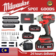 Milwaukee High Power Impact Wrench Cordless Impact Wrench with Two Lithium Batteries Tool Set