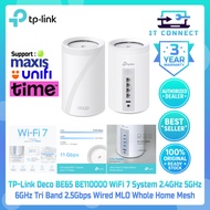 TP-Link Deco BE65 BE110000 WiFi 7 System 2.4GHz 5GHz  6GHz Tri Band 2.5Gbps MLO Whole Home Mesh