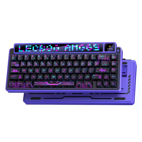 LEOBOG AMG65 Tri-mode Mechanical Keyboard Custom TFT Dual-Screen Hot-swap Gasket Structure Silent Sw