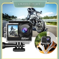 [okhelloe.my] 5K Action Camera 4K 60FPS Video Recording Camera 170° Wide Angle Underwater Camera 30m
