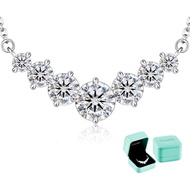 Moissanite Necklace for Women, 2.8–5.0 Carat Lab Created Diamond Pendant Engraved “I LOVE YOU”, Moth