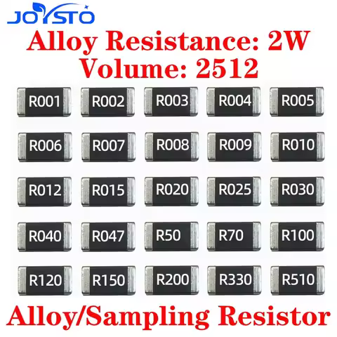 20PCS SMD Alloy Sampling Resistor 2512 2W 1% Detection Current High-Power Resistor 0.005R 1mR 0.05R 