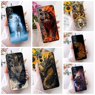 For OnePlus Nord CE4 Casing CPH2613 Cool Dragon Cartoon Lion Pattern Soft Silicone Slim Cover For On
