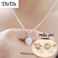 original s925 sterling silver Necklace the colourful silver rose gold jewelry article female type in