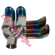 5zigen racing car exhaust with full stainless steel branches