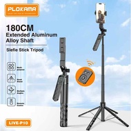 Plokama P10 Tongsis Tripod Bluetooth 4 Feet 1.8m Tongsis Tripod Remote Tongsis hp Selfie Stick Bluet