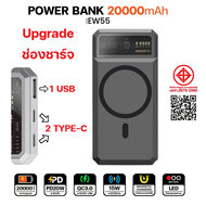 แบตสำรอง Orsen Eloop EW55 ชาร์จไร้สาย PD 20W Magnetic PowerBank 20000mAh