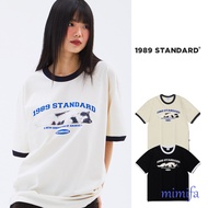 1989STANDARD ARCH CHARMING CAT Cool Cotton Ringer Short-sleeved