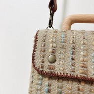 mini bag _ coco brown wool Tweed