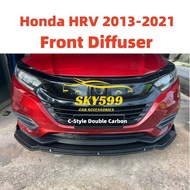 Honda HRV 2013-2021 Front Bumper Diffuser Lip Wrap Angle Splitters Color Black / Carbon Side Skirt 200cm