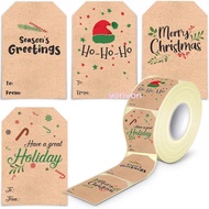 10pcs Merry Christmas Sticker Handwritten Christmas Tag Label Sticker Name Tags Xmas Stickers Gift Package To &amp; From