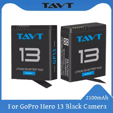 TAVT Battery For GoPro Hero 13 Battery+3-Slots Box Charger For GoPro Hero 13 Black Camera Accessorie