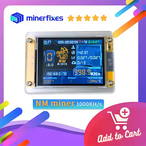 New nerdminer v3 2.8-inch 1000kh/s BTC Solo Lottery mining Crypto miners Bitcoin Miner Solo Mining M