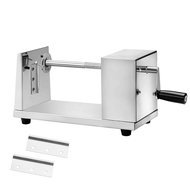 (Roy) LMETJMA Manual Tornado Potato Spiral Cutter Twisted Potato Slicer Spiral Potato Cutter French 