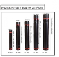 Drawing Tube/ Plastic Tube Blueprint Case Telescoping Art Tube Large Plastic Black Storage Tube Expa