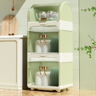 Kitchen with Lid Baby Tableware Storage Box Plastic Cupboard Cupboard Bowl Rack Drainable Household 