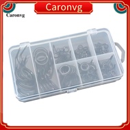 Caronvg 75Pcs 8 Sizes Fishing Rod Guide Line Kit Straight Single Foot Rings Repair Eyes