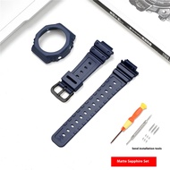 Trường hợp + Dây đeo cho CASIO G-SHOCK GA-2100 GA-2110 cao su trong suốt đồng hồ nhựa ban nhạc sửa đ