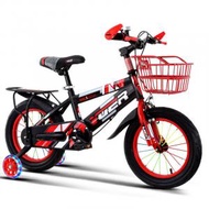 碳鋼車架兒童單車 -紅色18寸 [附車籃]