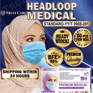HEADLOOP MASK HIJAB FACE MASK HEAD LOOP FACE MASK [ PREMIUM ] HIJAB MASK HEADLOOP [ 50PCS/BOX ]