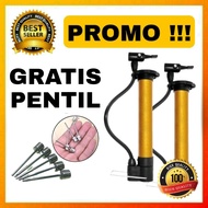 Pompa Ban / pompa angin Manual Stainless Pompa Pendek, Kecil Ban Sepeda Dan Motor POMPA BAN SEPEDA DAN MOTOR PORTABLE A