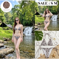 N222 Bikini Set 2 Pieces Top + Bottom Bra With Foam Pads Size S M Can Be Worn.