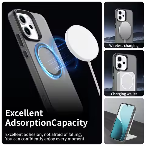 Magnetic Wireless Charging Case For OPPO Reno 14 Pro 14F Reno14 F 5G Cover Candy Colors Transparent