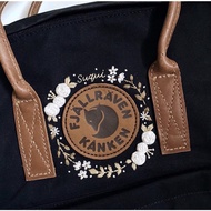 | Kanken No.2 backpack with leather strap accepts embroidery for 3-5 days