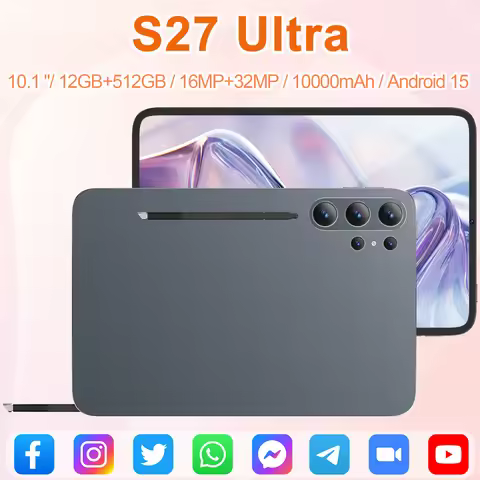 NEW 2026 HOT Original S27 Ultra Tablet PC Snapdragon 8 Gen3 10.1inch Android 15 16GB+1TB 10000mAh 5G
