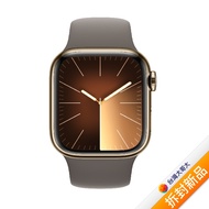 Apple Watch S9 LTE版 41mm(S/M)金色不鏽鋼錶殼配陶土色運動錶帶(MRJ53TA/A)【拆封新品】
