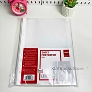 Set of 100 Deli F204 Document Hole Shirt Bags, A4 30mic 11 Hole Cover